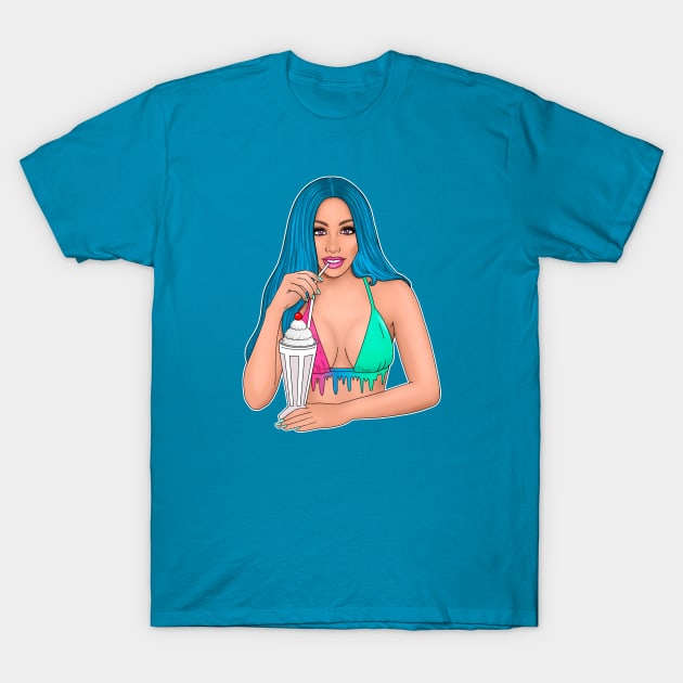 ivetastic Milkshake girl T-Shirt by Ivetastic